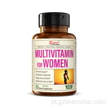Cápsulas multivitamínicas fortes e ossos de vitamina e ossos